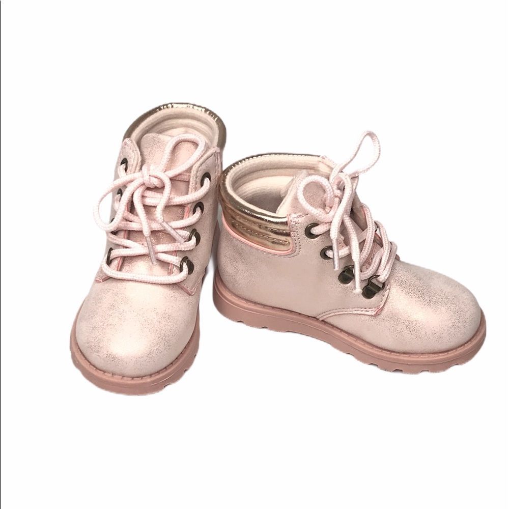 Carter’s Bell2 Lace Up Boots, Pink, Rose Gold, 9